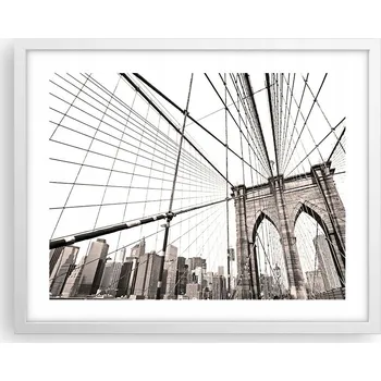 Obraz Obraz plakát na zeď v bílém rámu 50x40 most foto plakáty do obýváku