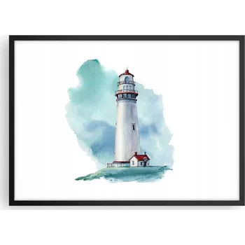 Obraz Plakát v černém rámu do obýváku ložnice 70x50 lucerna moderní obraz