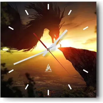 Hodiny Velké nástěnné hodiny 40x40 Abstrakce Skleněné tiché hodiny