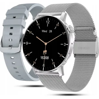 Hodinky CHYTRÉ HODINKY DÁMSKÉ HODINKY MENU PL HOVORY TLAK SMART WATCH STŘÍBRNÉ