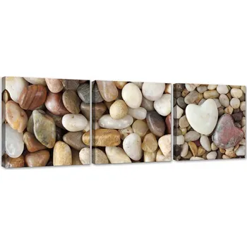 Obraz 3dílné obrazy Kamenná srdce 90x30