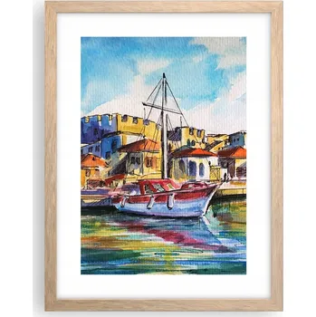 Obraz Obraz plakát v rámu světlý dub do obýváku 30x40 portrét foto plakáty na zeď