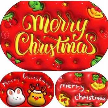 Koberec Koberec Běhoun Vánoční Červený, rozměr 48/78 cm