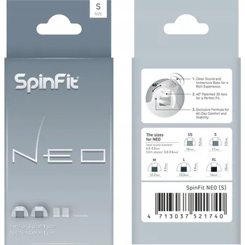 Příslušenství pro čtečku elektronické knihy SpinFit NEO -- Velikost S -- Silikonové nástavce do uší -- Nástupce CP100 / CP100+