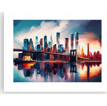 Obraz Obraz plakát do obýváku ložnice 40x30 město foto na zeď bez rámu