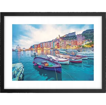 Obraz Obraz plakát v černém rámu do obýváku 40x30 přístav moře foto na zeď