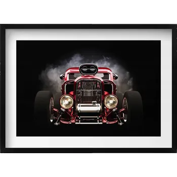 Obraz Obraz v černém rámu dekorace na zeď Starý veterán auto 70x50 cm