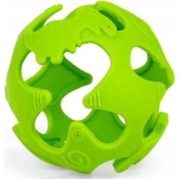 GiliGums Silikonové kousátko Míček, Dino - zelené