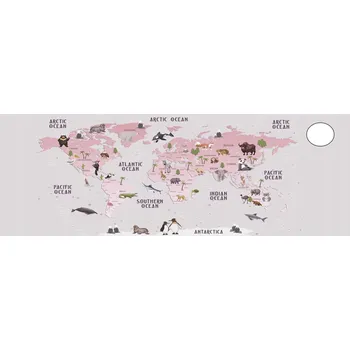 Psací stůl PODLOŽKA PRO DĚTI na psací stůl Micke 142x50 MAPA SVĚTA