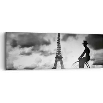 Obraz Obraz na plátně do obýváku ložnice 90x30 Paříž foto obrazy na zeď