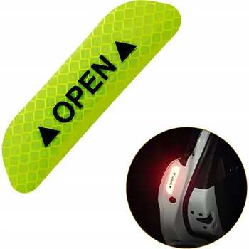 autokoberec VÝSTRAŽNÁ ODRAZKA NA DVEŘE AUTA ZELENÁ OPEN 1 KS