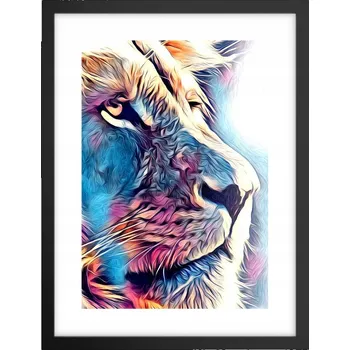 Obraz Obraz plakát v černém rámu do obýváku 30x40 zvířata plakáty na zeď