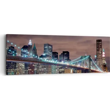 Obraz Obraz na plátně do obýváku ložnice 90x30 město foto obrazy na zeď