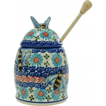 Dóza na potraviny Keramická nádoba na med Ceramika Bolesławiec