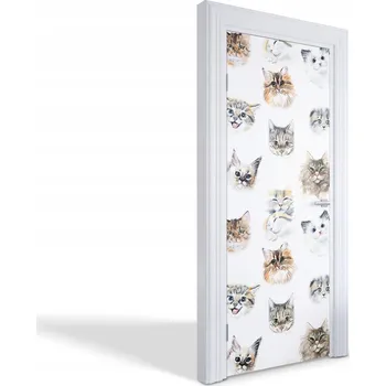 Fototapeta Samolepící dekorativní nálepka na dveře a nábytek - Portréty koček 75x205 cm