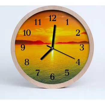 Hodiny Stylové nástěnné hodiny loft Západ slunce Příroda