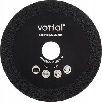 Řezný kotouč DIAMANTOVÝ KOTOUČ PRO ŘEZÁNÍ A BROUŠENÍ OBKLADŮ, SKLA A KERAMIKY 125MM