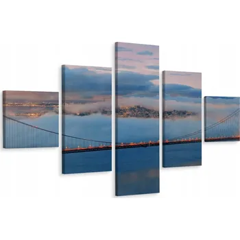 Obraz Vícedílný obraz Město v oblacích MOST Dekorace 200x120 cm