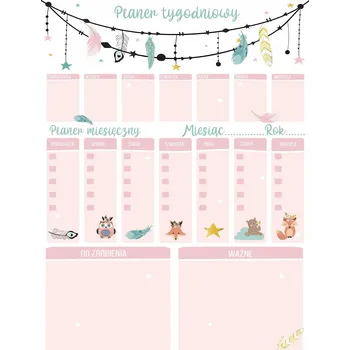 Magnetická tabule na lednici - Velký měsíční/týdenní plánovač - Kalendář