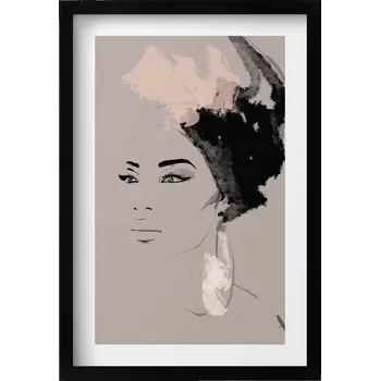 Obraz Dekorativní obraz v rámu do obýváku Abstraktní portrét ženy 40x60 cm
