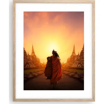Obraz Obraz plakát na zeď v rámu světlý dub 40x50 Thajsko plakáty do obýváku
