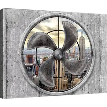 Obraz OBRAZ NA PLÁTNĚ CANVAS 60x40 VENTILÁTOR NA ZEĎ