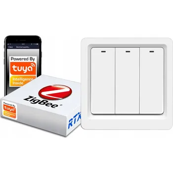 vypínač Spínač světla 3 kliknutí. ZigBee TUYA #funguje bez neutrálu (N)