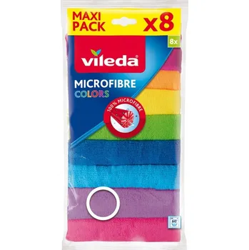 Utěrka ŚCIERECZKA UNIWERSALNA VILEDA MIKROFIBRA COLORS x8