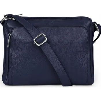 Vera Pelle kabelka z pravé lícové kůže – modrá