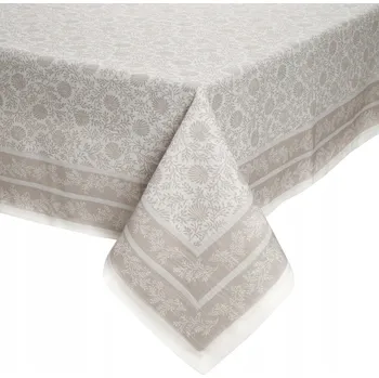 ubrus Ubrus na stůl 140x240 cm béžový se vzorem větviček