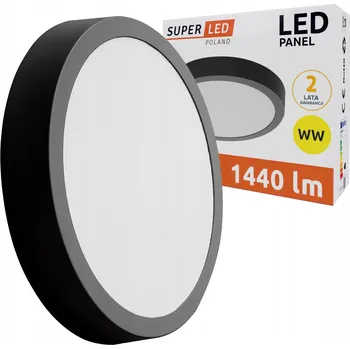 LED Stropní Svítidlo panel Nástěnný 18W CCD černý SuperLED
