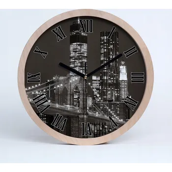 Hodiny Dřevěné nástěnné hodiny manhattan jork fi 25