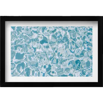 Obraz Obraz na zeď v černém rámu: Modrá průzračná vodní hladina, 30x20 cm