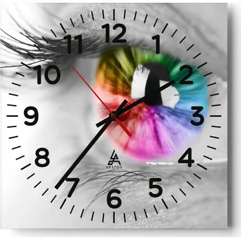 Hodiny Nástěnné hodiny do obýváku 40x40 Abstrakce Tiché hodiny Skleněné hodiny Bez hlučnosti