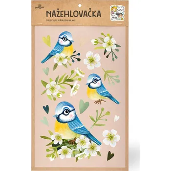 Textilní nažehlovací páska Lesní svět Nažehlovačka L 030 - Sýkorky