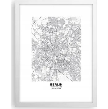 Obraz Obraz plakát v bílém rámu do obýváku 30x40 foto plakáty na zeď s motivem města