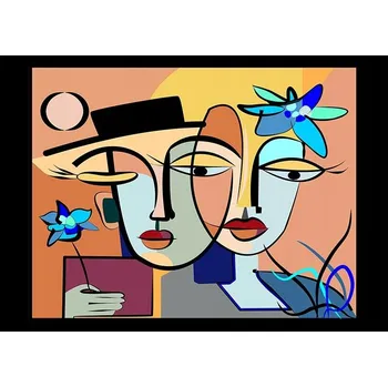 Obraz Obraz plakát do obýváku nebo ložnice 40x30 cm - tváře, foto na zeď, bez rámu