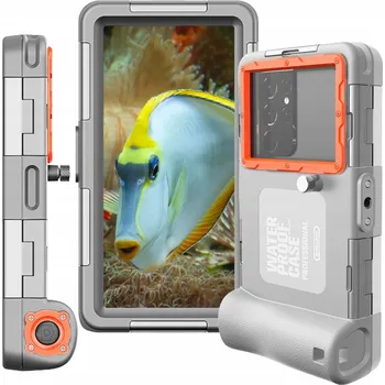 Pouzdro na mobilní telefon Pouzdro voděodolné šedé univerzální s tlumením nárazů