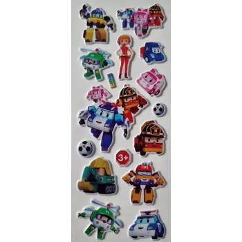samolepka SAMOLEPKY PRO DĚTI PUFFY 3D SAMOLEPKY ROBOCAR