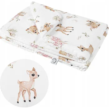 Prostěradlo Bavlněná přikrývka s výplní Sarenka 90x120 cm do postýlky 120x60