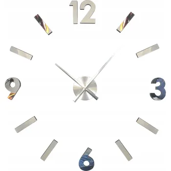 Hodiny Nástěnné hodiny MAMDIY stříbrné 100 cm