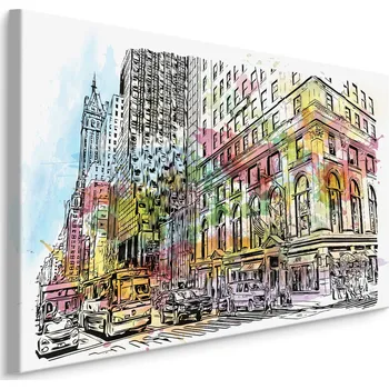 Obraz Obraz do Kuchyně JORK Budovy Akvarel 70x50