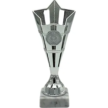 Sportovní pohár Ekonom NJE0515B Výška poháru: 19,5 cm, Barva: Stříbrná