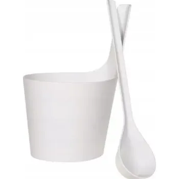 Rento, vědro a naběračka do sauny složení bílá