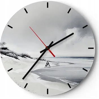 Hodiny Nástěnné hodiny do kuchyně 30x30 Písečné duny Skleněné hodiny do obýváku Loft Tiché