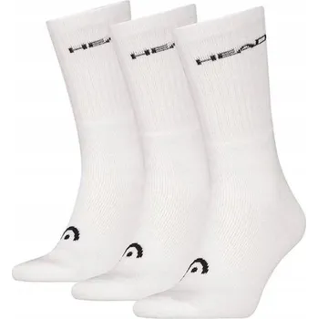 SPORTOVNÍ PONOŽKY HEAD ALL SPORTS CREW SOCKS 3 PÁRY BÍLÉ 35-38