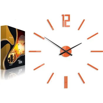 Hodiny Velké nástěnné hodiny - ModernClock Carlo Oranžové