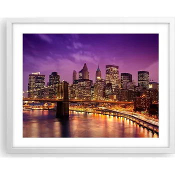 Obraz Obraz plakát na zeď v bílém rámu 50x40 město foto plakáty do obýváku