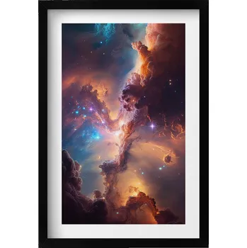 Obraz Dekorativní obraz v rámu na zeď do obýváku Svět hvězd vesmíru 40x60 cm