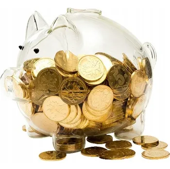 Pokladnička Pokladnička SKLENĚNÁ DEKORATIVNÍ UŠI PRASÁTKO VELKÁ